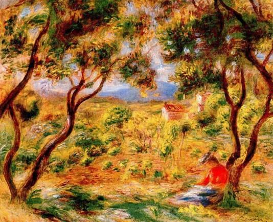 The Vines at Cagnes - 1908 by Pierre Auguste Renoir